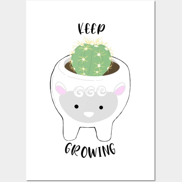 keep growing cactus sheep Wall Art by skgraphicart89